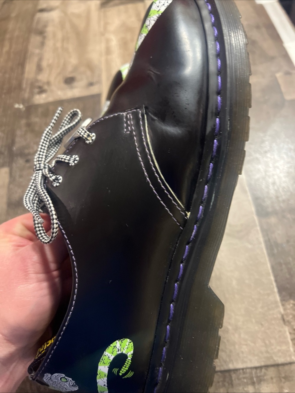 Dr. Martens x Beetlejuice 1461 WB Leather Oxford Shoes Men’s 10 Rare Collab - Picture 8 of 10